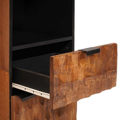 vidaXL Badezimmerschrank Braun 38 x 33 x 160 cm Massivholz Mango