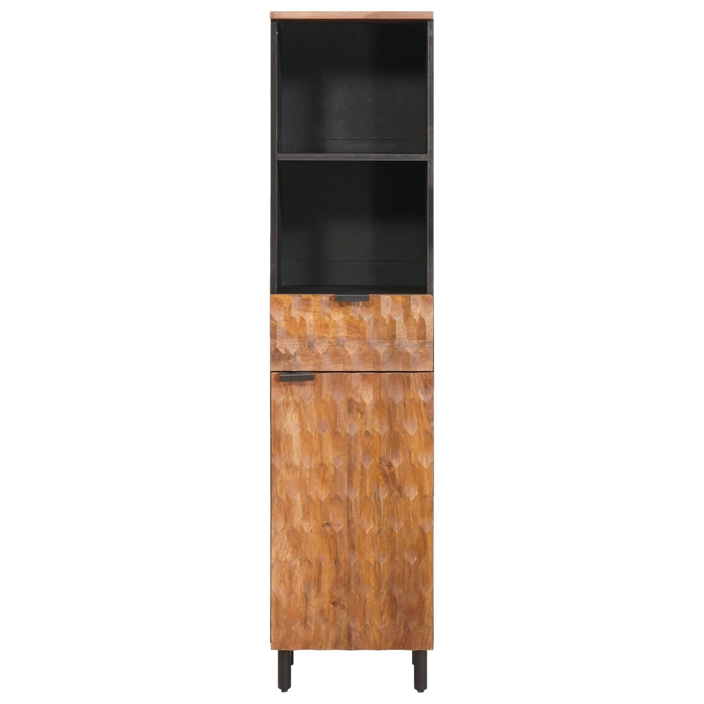 vidaXL Badezimmerschrank Braun 38 x 33 x 160 cm Massivholz Mango
