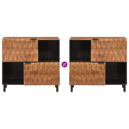 Sideboard mit Speicher Akazienbraune Oberfläche 80 x 33 x 75 cm