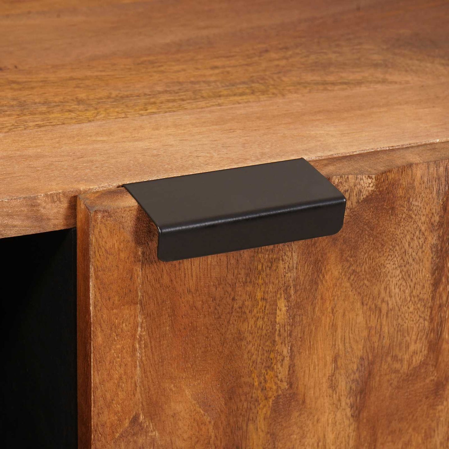 Sideboard mit Regal Akazienbraune Oberfläche 90 x 33 x 75 cm