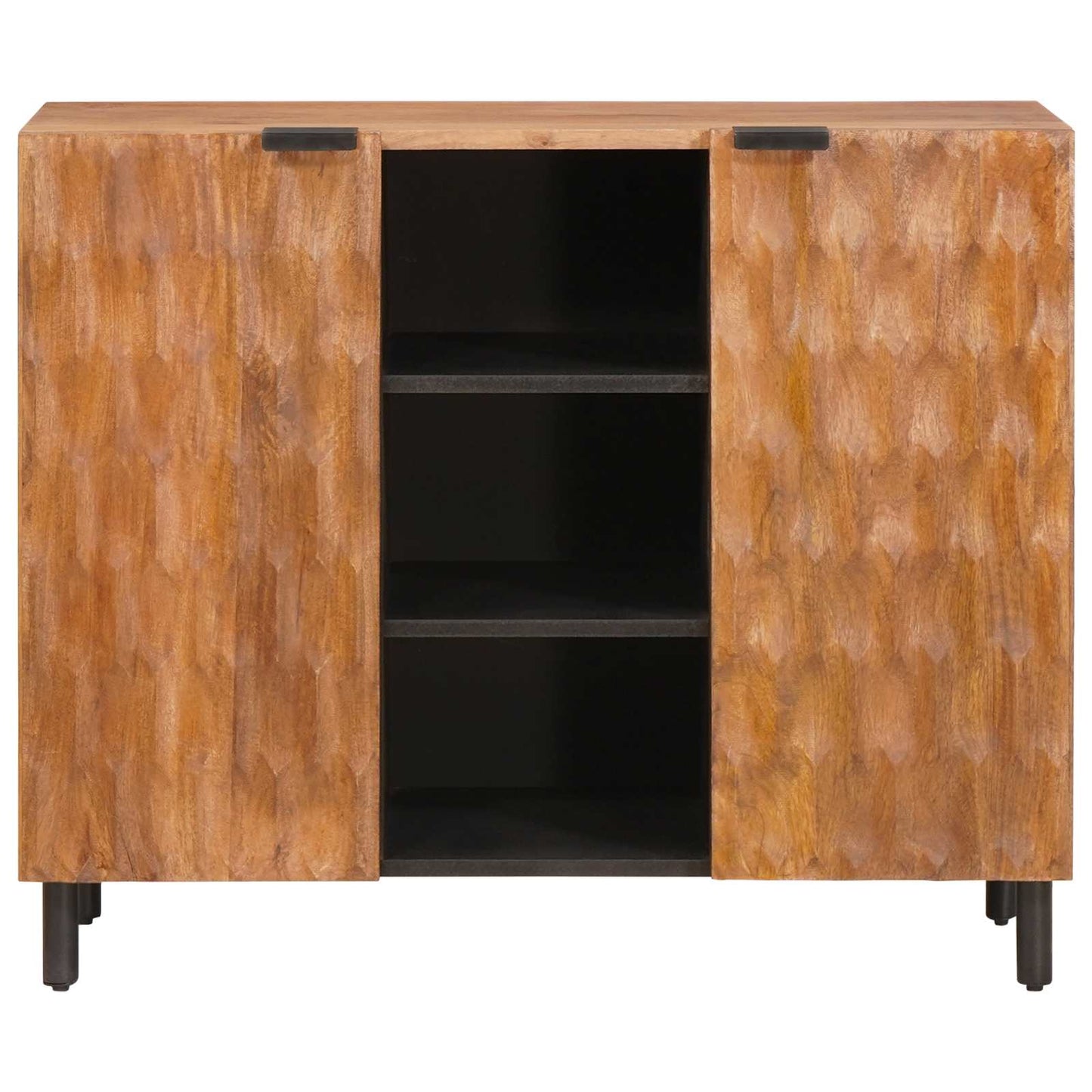 Sideboard mit Regal Akazienbraune Oberfläche 90 x 33 x 75 cm