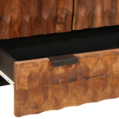 Highboard mit Tür Akazienbraune Oberfläche 60 x 33 x 100 cm