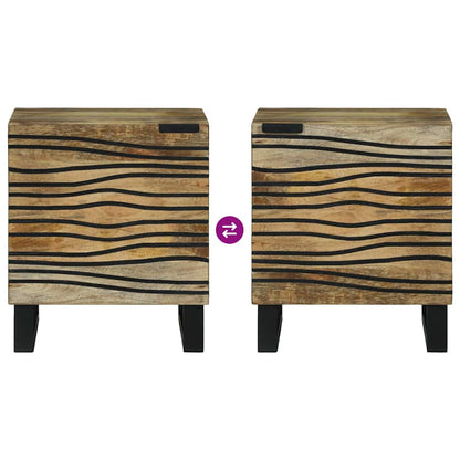 vidaXL Nachttisch Braun 40 x 33 x 46 cm Massivholz Akazie