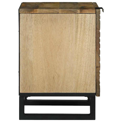vidaXL Nachttisch 2 pcs Braun 40 x 33 x 46 cm Massivholz Akazie