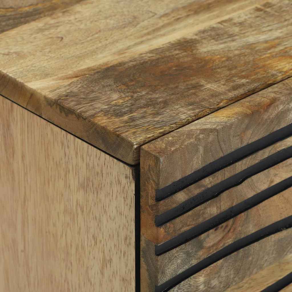 vidaXL Nachttisch 2 pcs Braun 40 x 33 x 46 cm Massivholz Akazie