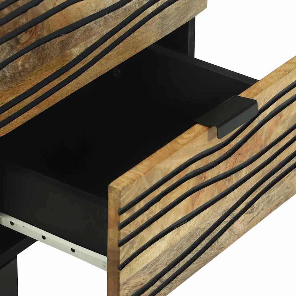 vidaXL Nachttisch 2 pcs Braun 40 x 33 x 46 cm Massivholz Akazie