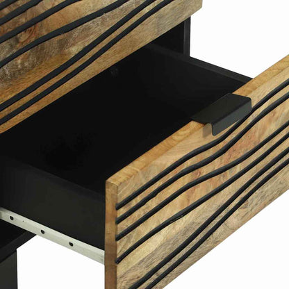 vidaXL Nachttisch 2 pcs Braun 40 x 33 x 46 cm Massivholz Akazie