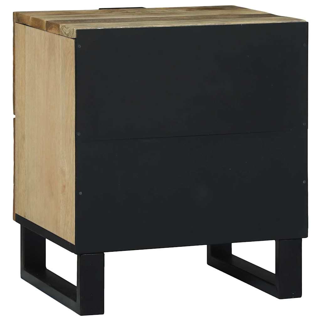 vidaXL Nachttisch 2 pcs Braun 40 x 33 x 46 cm Massivholz Akazie