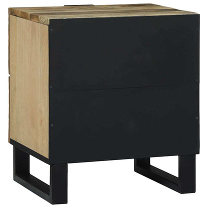 vidaXL Nachttisch 2 pcs Braun 40 x 33 x 46 cm Massivholz Akazie