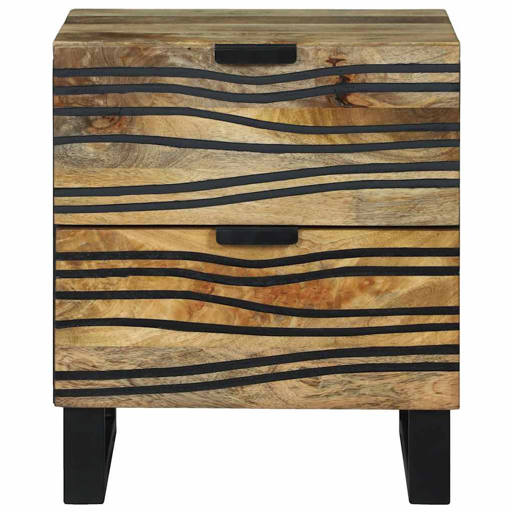 vidaXL Nachttisch 2 pcs Braun 40 x 33 x 46 cm Massivholz Akazie