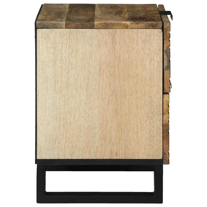 vidaXL Nachttisch 2 pcs Braun 40 x 33 x 46 cm Massivholz Akazie