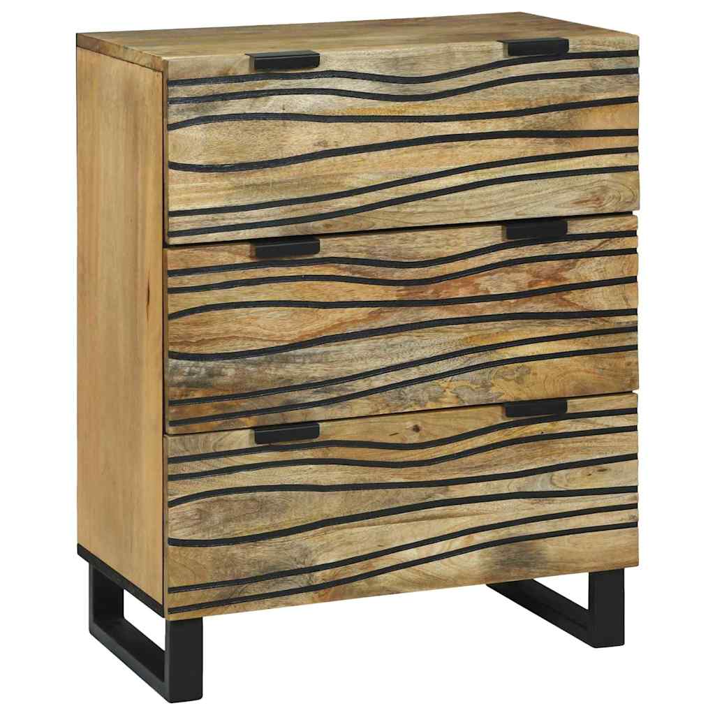 vidaXL Commode marron 60 x 33,5 x 75 cm Bois de manguier massif