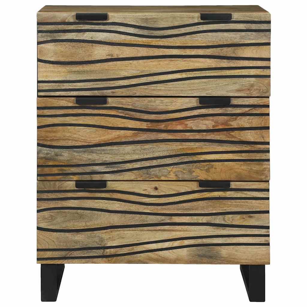 vidaXL Commode marron 60 x 33,5 x 75 cm Bois de manguier massif