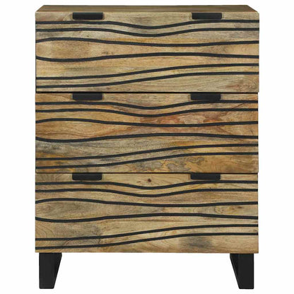vidaXL Commode marron 60 x 33,5 x 75 cm Bois de manguier massif