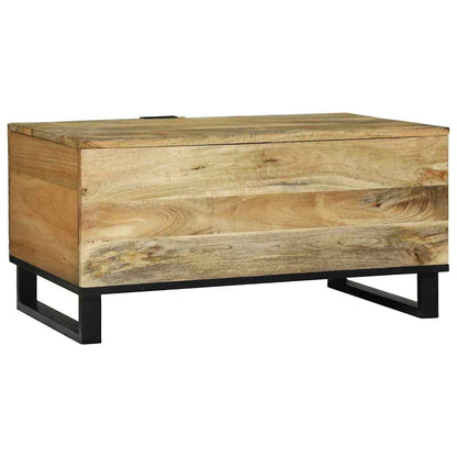 vidaXL Couchtisch Braun und Schwarz 80 x 50 x 40 cm Massivholz Akazie