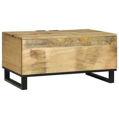 vidaXL Couchtisch Braun und Schwarz 80 x 50 x 40 cm Massivholz Akazie