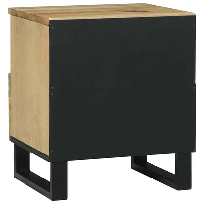vidaXL Nachttisch 2 pcs Braun 40 x 33 x 46 cm Massivholz Akazie