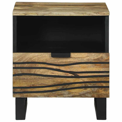 vidaXL Nachttisch 2 pcs Braun 40 x 33 x 46 cm Massivholz Akazie