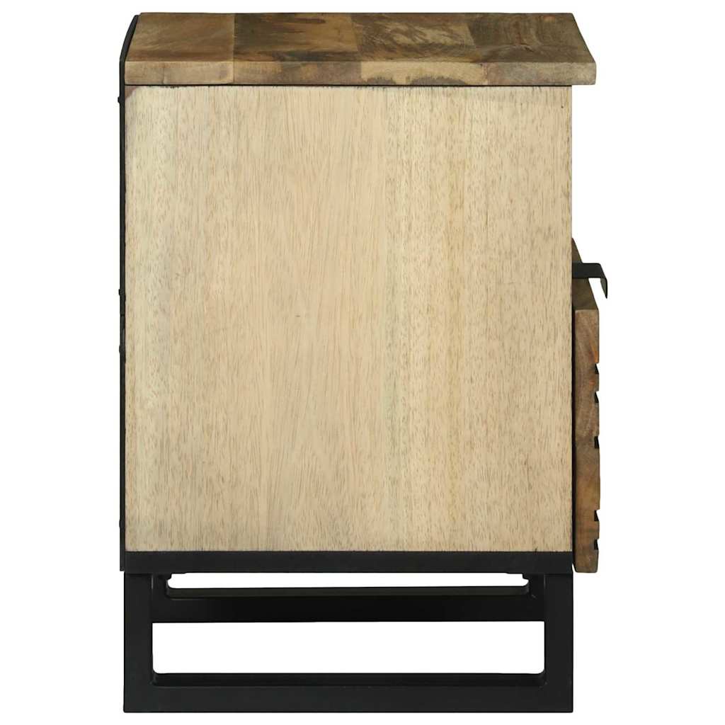 vidaXL Nachttisch 2 pcs Braun 40 x 33 x 46 cm Massivholz Akazie