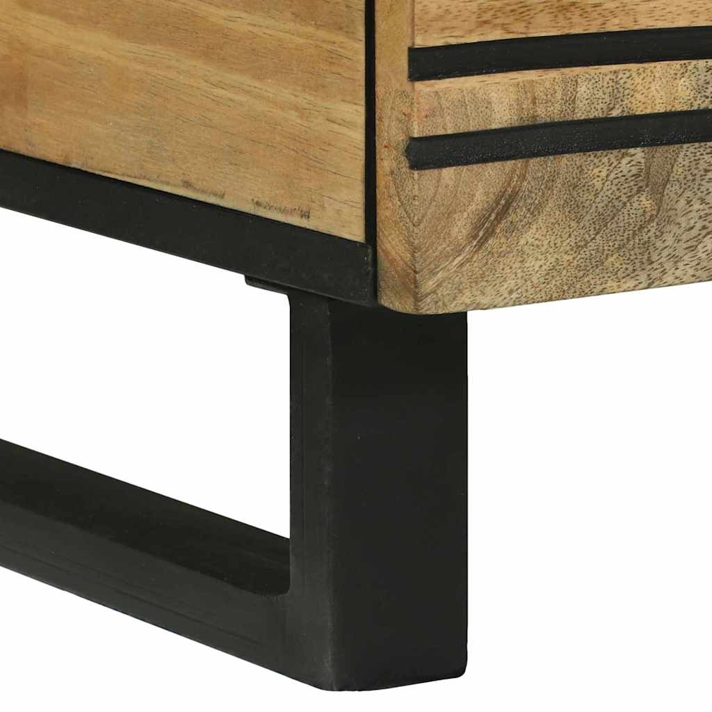 vidaXL Couchtisch Braun und Schwarz 100 x 54 x 40 cm Massivholz Akazie