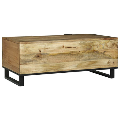vidaXL Couchtisch Braun und Schwarz 100 x 54 x 40 cm Massivholz Akazie