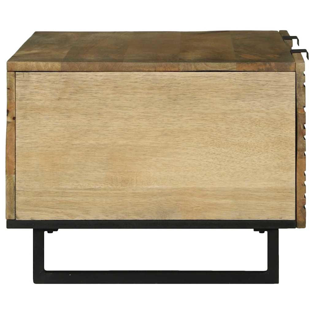 vidaXL Couchtisch Braun und Schwarz 100 x 54 x 40 cm Massivholz Akazie