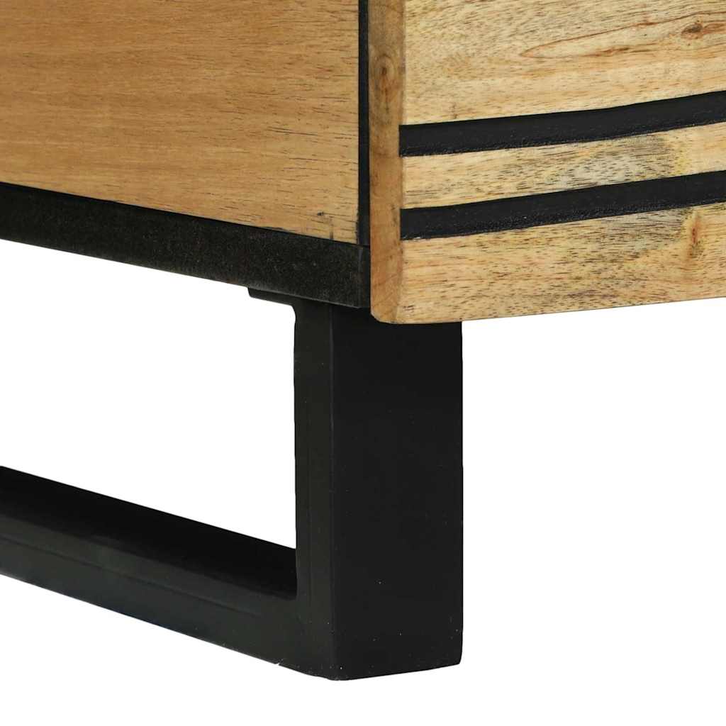 vidaXL Couchtisch Braun und Schwarz 80 x 54 x 40 cm Massivholz Akazie
