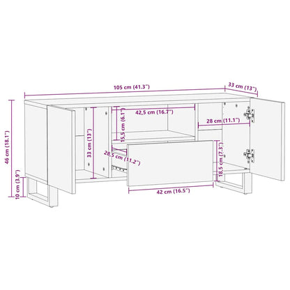 TV-Einheiten Braun 105 x 33 x 46 cm Holzwerkstoff