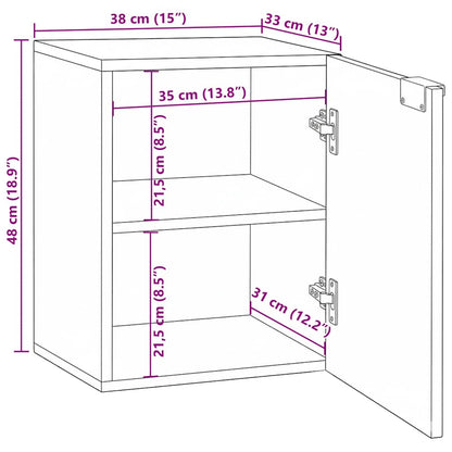 vidaXL Waschbeckenschrank Braun 38 x 33,5 x 48 cm Holzwerkstoff