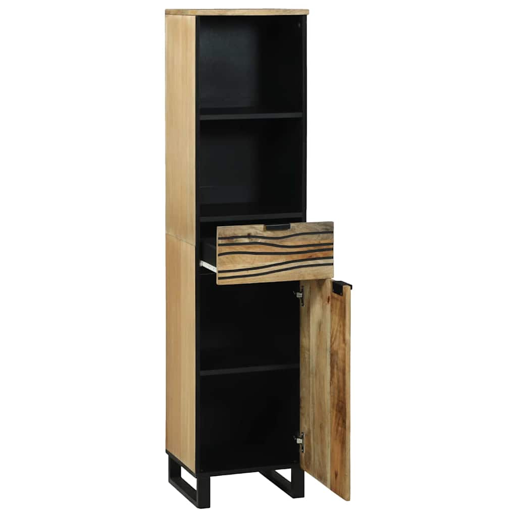 vidaXL Waschbeckenschrank mit Tür Braun 38 x 33 x 160 cm Holzwerkstoff