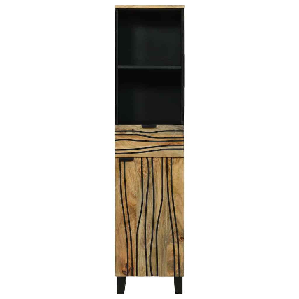 vidaXL Waschbeckenschrank mit Tür Braun 38 x 33 x 160 cm Holzwerkstoff