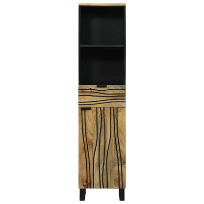 vidaXL Waschbeckenschrank mit Tür Braun 38 x 33 x 160 cm Holzwerkstoff