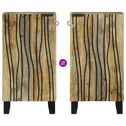 Sideboard Braun 40 x 33 x 75 cm massives Mangoholz