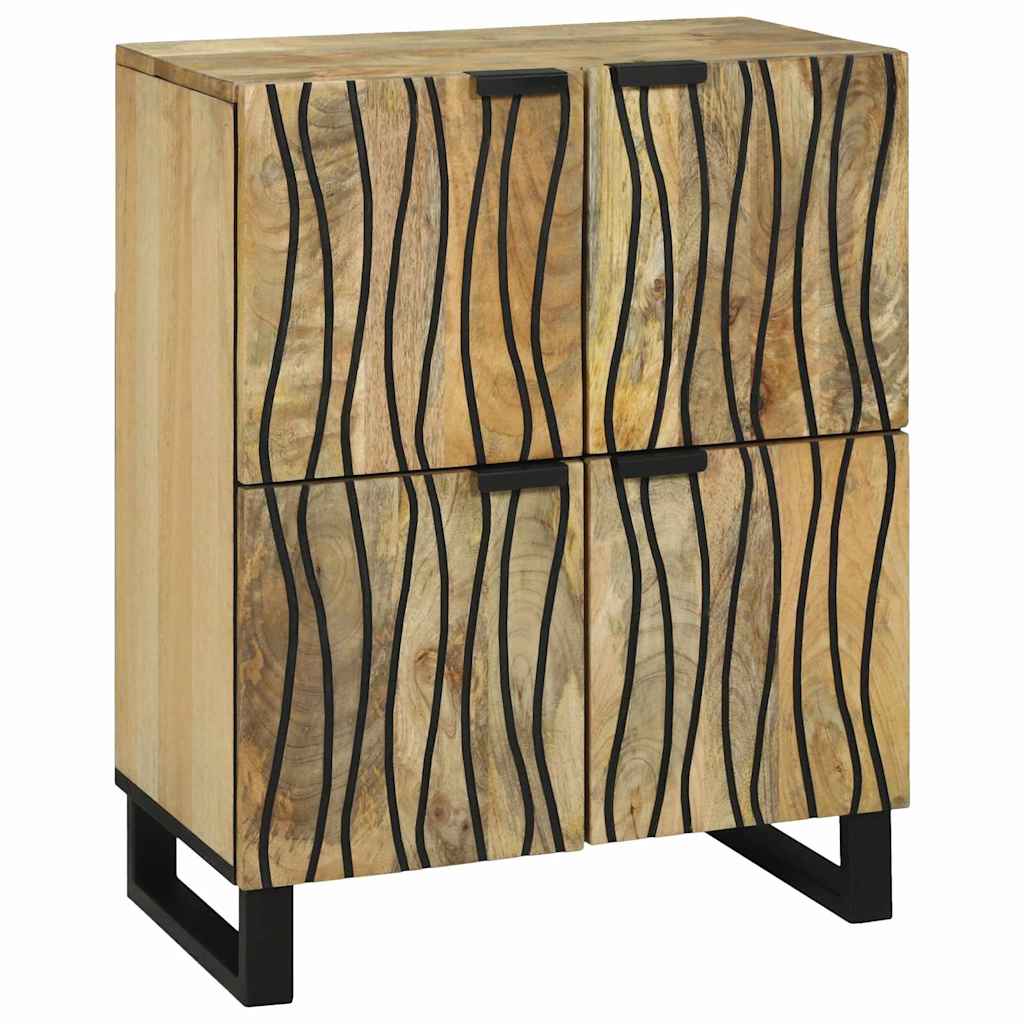 Sideboard Braun 60 x 33 x 75 cm massives Mangoholz