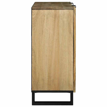 Sideboard Braun 90 x 33 x 75 cm massives Mangoholz