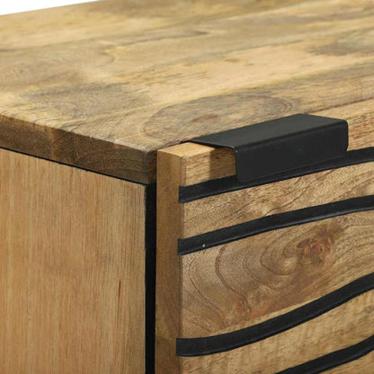 Hochboard Braun 40 x 33 x 110 cm massives Mangoholz