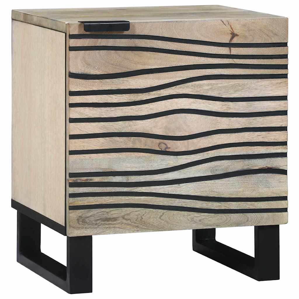 vidaXL Nachttisch 2 pcs Weiß und Schwarz 40 x 33 x 46 cm