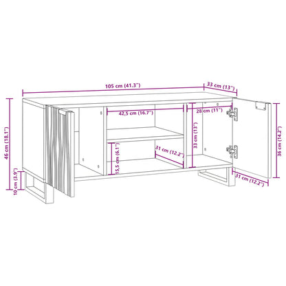 vidaXL TV-Einheiten Weiß 105 x 33 x 46 cm Holzwerkstoff
