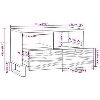 vidaXL TV-Einheiten mit Schubladen Weiß 70 x 33 x 46 cm Holzwerkstoff