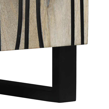 Sideboard Weiß 60 x 33,5 x 75 cm Massivholz Mango