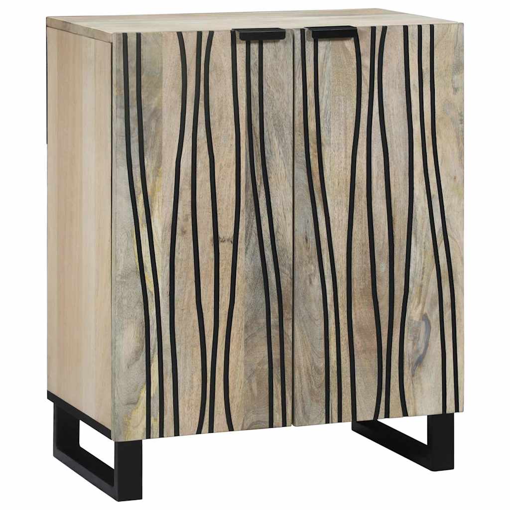 Sideboard Weiß 60 x 33,5 x 75 cm Massivholz Mango