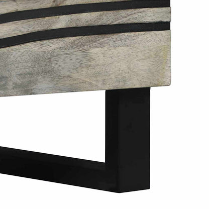 vidaXL Nachttisch Weiß und Schwarz 50 x 33 x 62 cm Massivholz Akazie