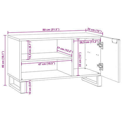vidaXL TV-Einheiten Weiß 80 x 33 x 46 cm Holzwerkstoff