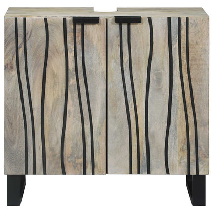 vidaXL Waschbeckenschrank mit Regal Weiß 62 x 33 x 58 cm Holzwerkstoff