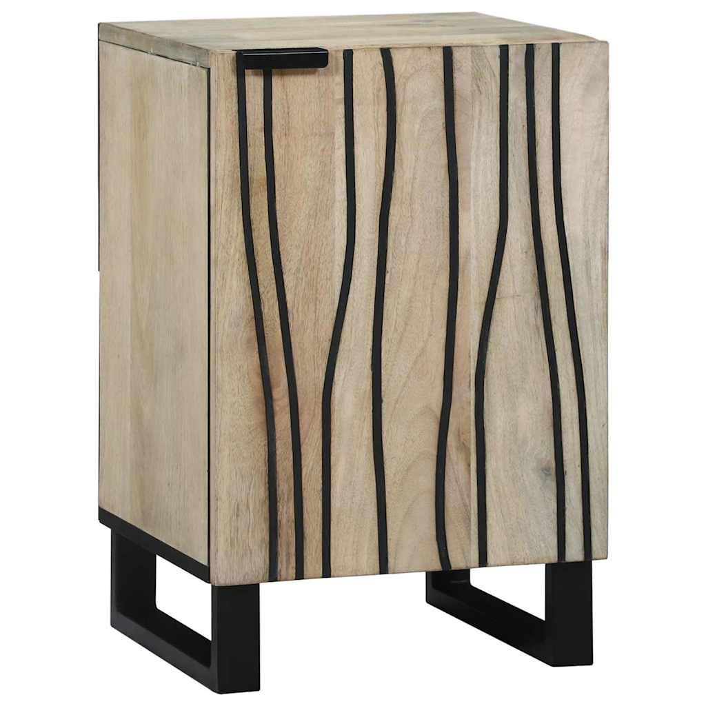vidaXL Waschbeckenschrank mit Tür Weiß 38 x 33,5 x 58 cm Holzwerkstoff