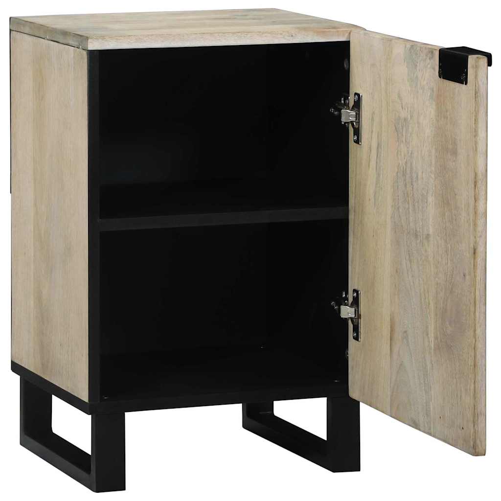 vidaXL Waschbeckenschrank mit Tür Weiß 38 x 33,5 x 58 cm Holzwerkstoff
