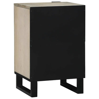 vidaXL Waschbeckenschrank mit Tür Weiß 38 x 33,5 x 58 cm Holzwerkstoff