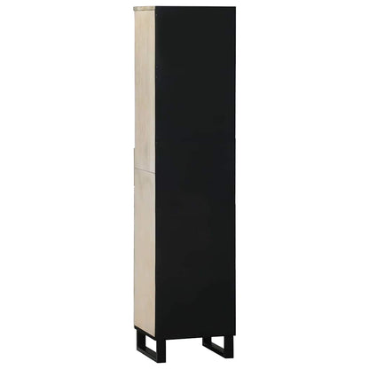 vidaXL Waschbeckenschrank mit Tür Weiß 38 x 33 x 160 cm Holzwerkstoff