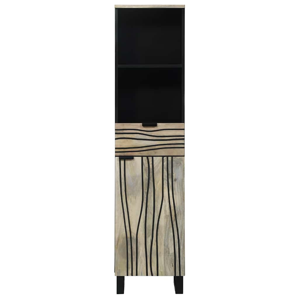 vidaXL Waschbeckenschrank mit Tür Weiß 38 x 33 x 160 cm Holzwerkstoff