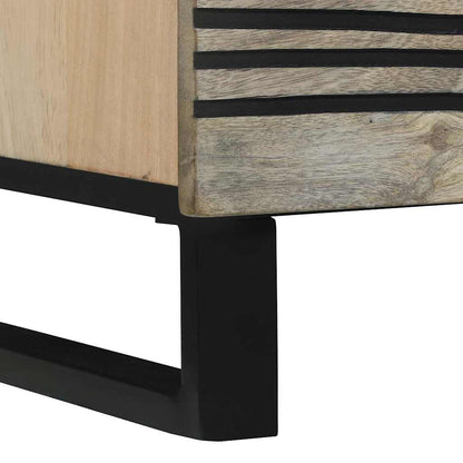 vidaXL Buffet blanc 80 x 33 x 75 cm en bois de manguier massif